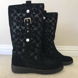 Coach Black Suede Boots